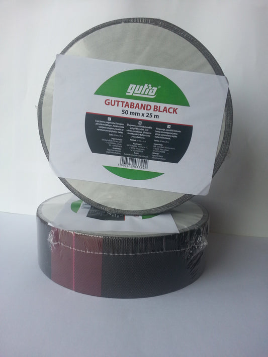 Guttaband līmlente, melna