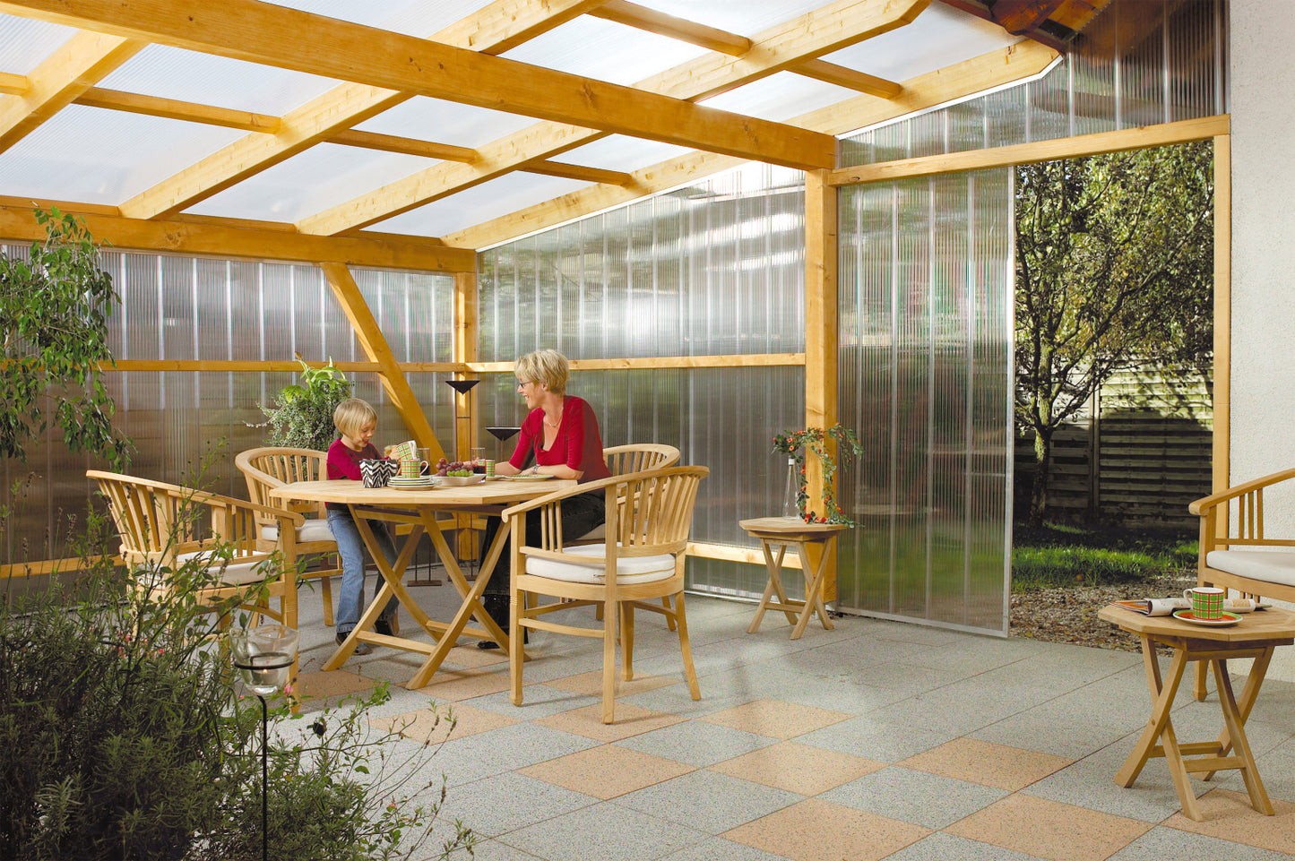 EasyClick terasos polikarbonato stogas 200 mm