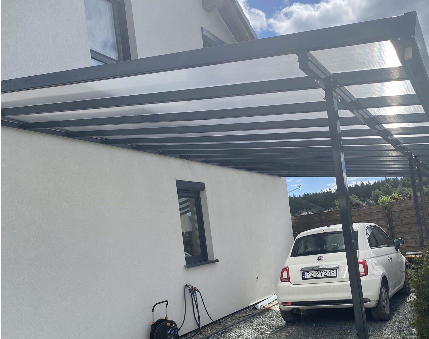 EKO Terases jumts ar 8mm polikarbonātu