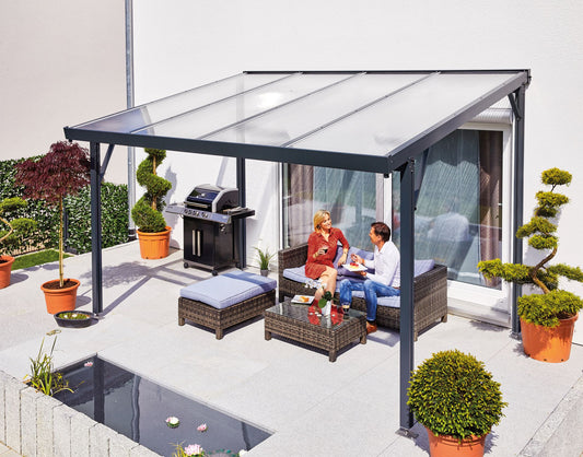 „Gutta Premium“ laisvai stovintis terasos stogas, 3,06 m gylio