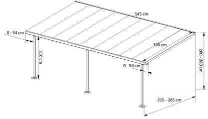 EKO Terases jumts ar 8mm polikarbonātu
